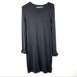 Rachel Zoe long sleeve charcoal sweater dr…